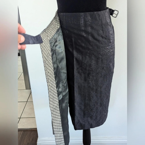 Kenzo Wool Wrap Skirt Buckle Closure Vintage Rare Size 36 - Picture 10 of 14